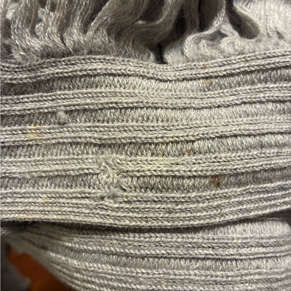 Vintage 1960s Lana Handloomed Wool Cape Shawl Austria Gray Knit Shawl S-L Rare! - Picture 8 of 10